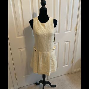 NWT forever 21 cream pleated dress size large